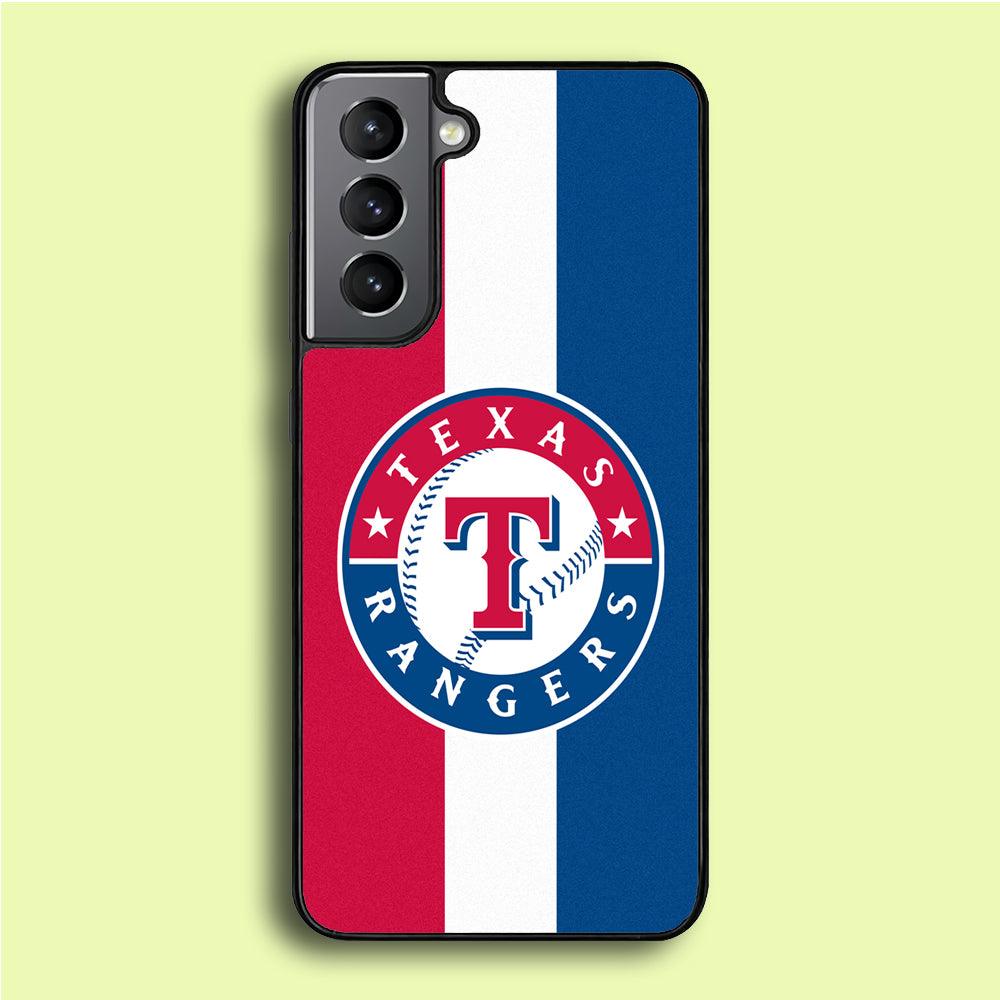 Baseball Texas Rangers MLB 002 Samsung Galaxy S21 Case-Rubber / Black (2D Case)-Xtracase