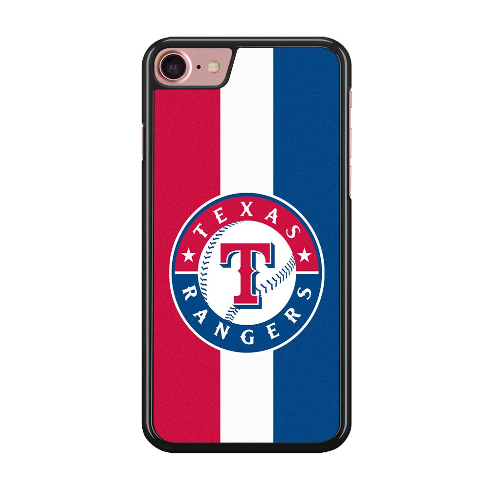 Baseball Texas Rangers MLB 002 iPhone 8 Case-Rubber / Black (2D Case)-Xtracase