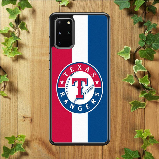 Baseball Texas Rangers MLB 002 Samsung Galaxy S20 Plus Case-Rubber / Black (2D Case)-Xtracase