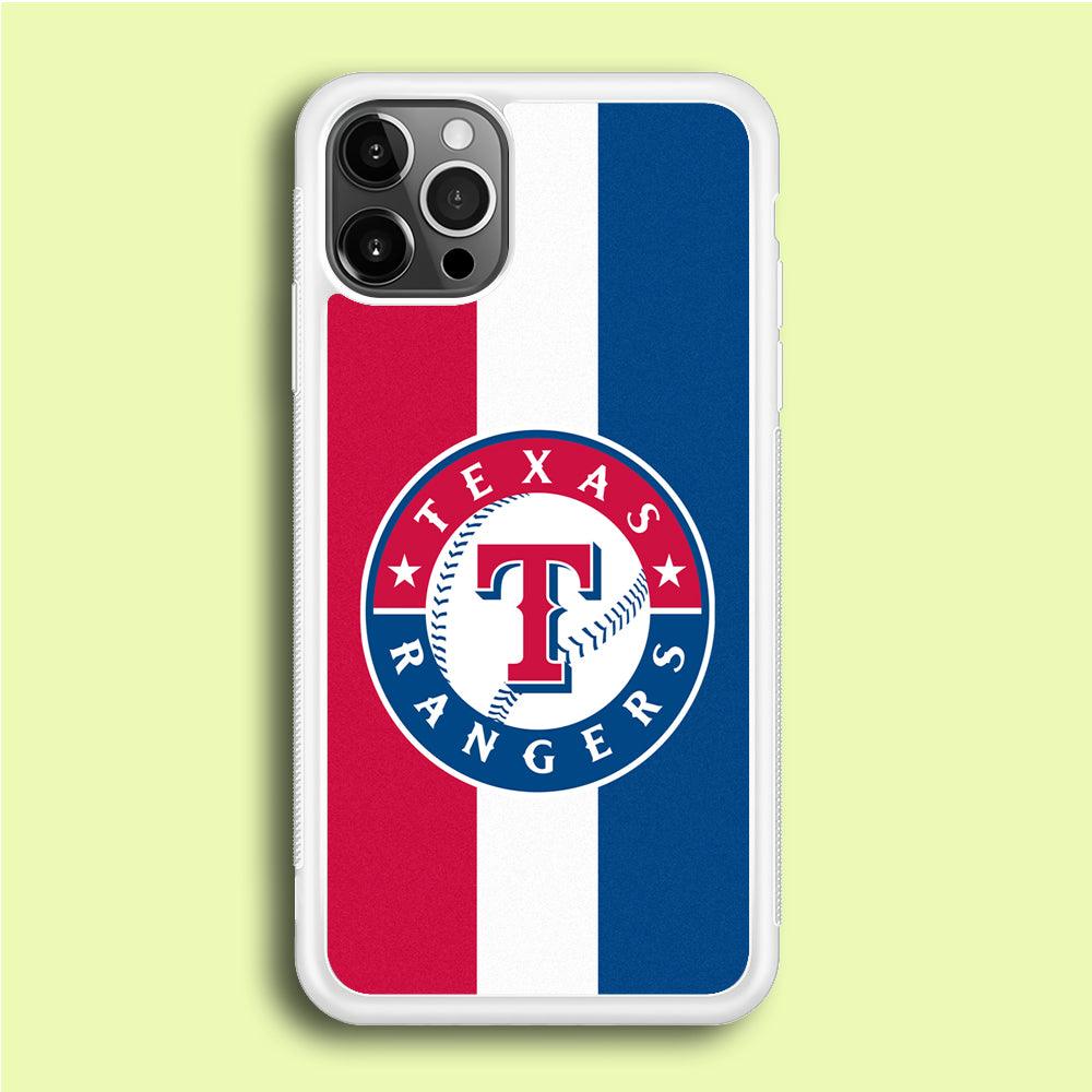 Baseball Texas Rangers MLB 002 iPhone 12 Pro Case-Rubber / White (2D Case)-Xtracase