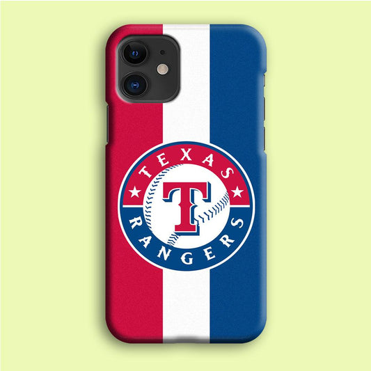 Baseball Texas Rangers MLB 002 iPhone 12 Case-Plastic / Full Wrap (3D Case)-Xtracase