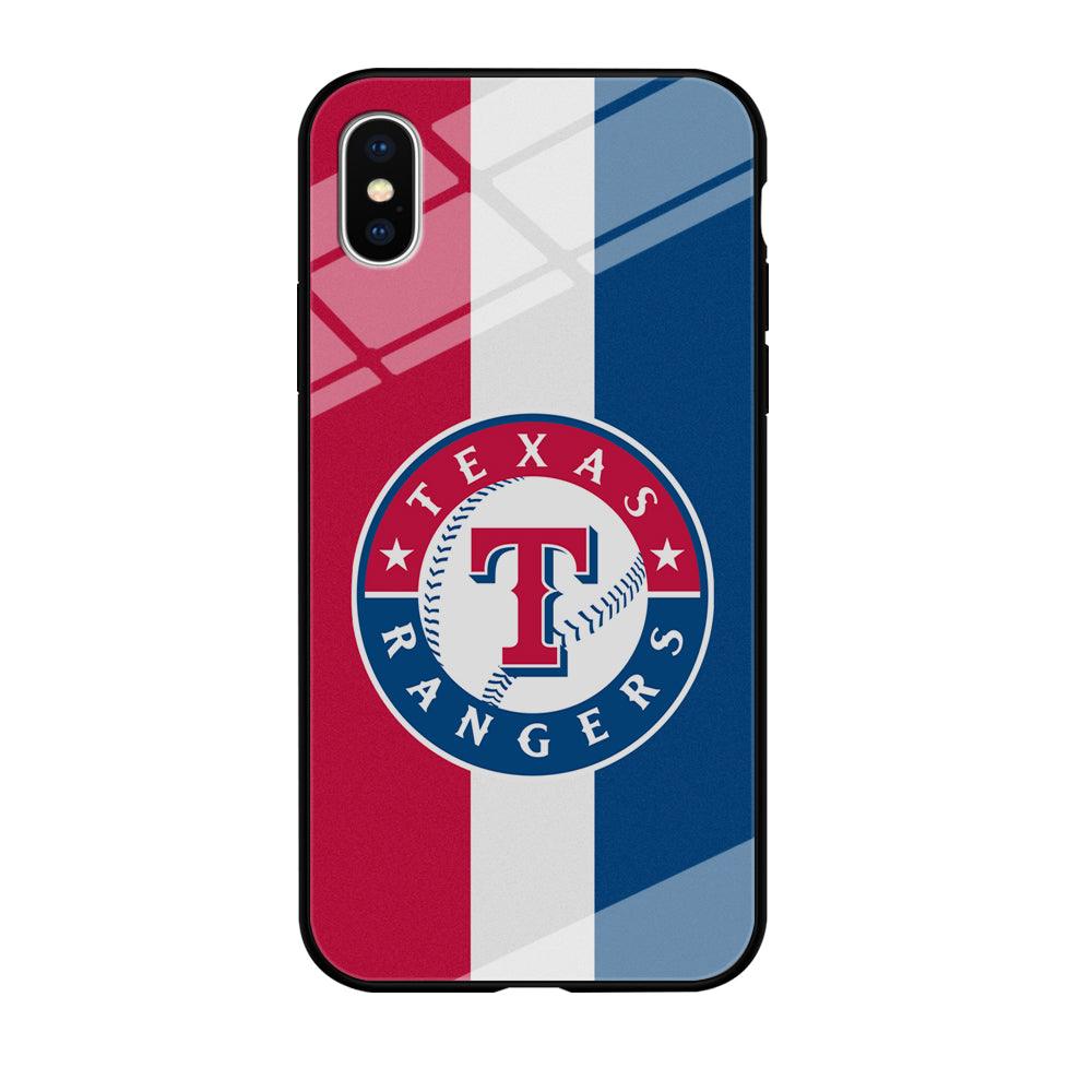 Baseball Texas Rangers MLB 002 iPhone X Case-Tempered Glass Case-Xtracase