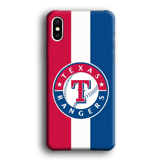 Baseball Texas Rangers MLB 002 iPhone Xs Case-Plastic / Full Wrap (3D Case)-Xtracase