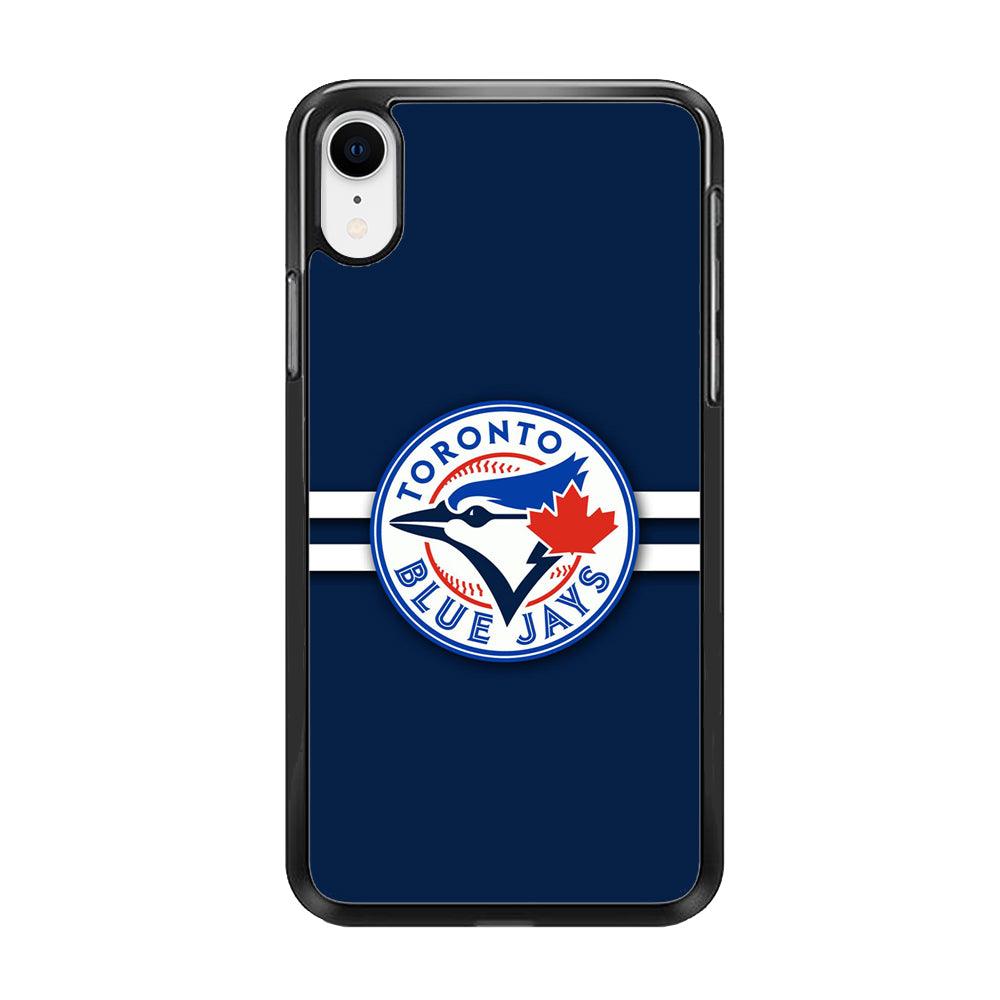 Baseball Toronto Blue Jays MLB 001 iPhone XR Case-Rubber / Black (2D Case)-Xtracase