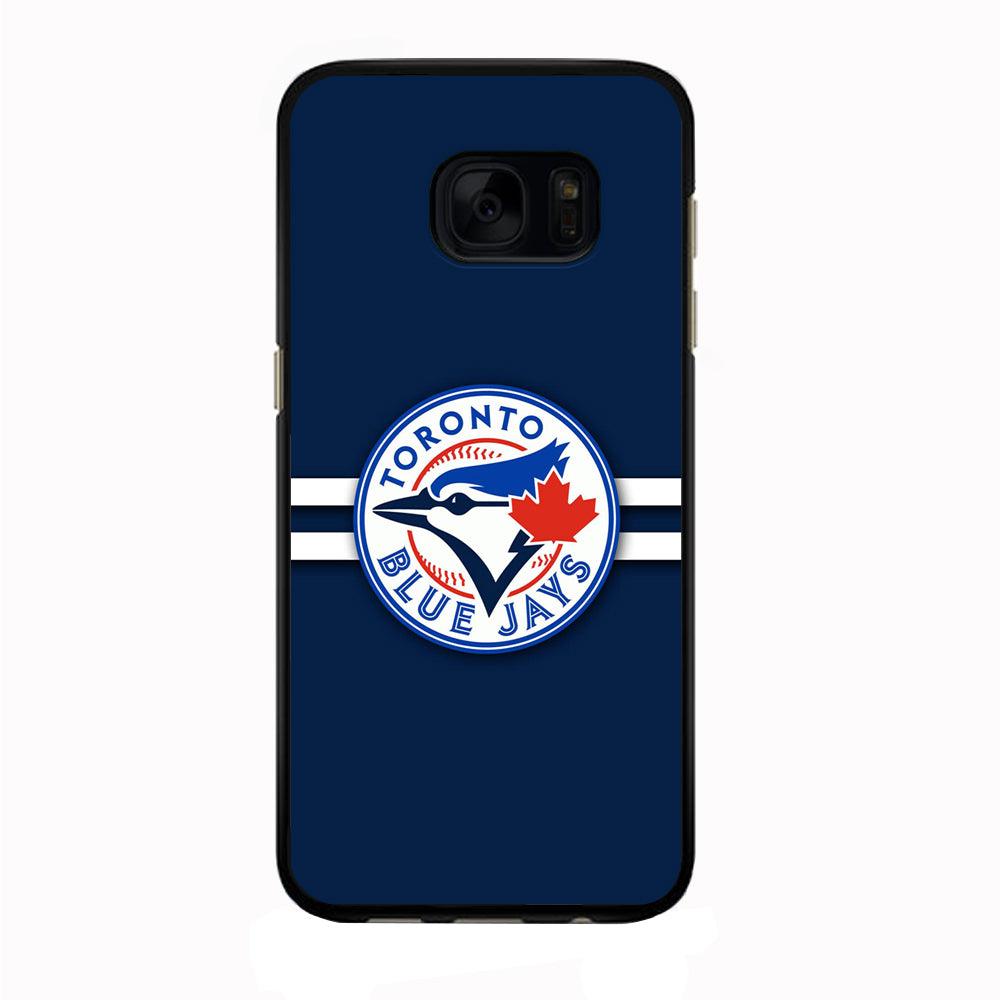 Baseball Toronto Blue Jays MLB 001 Samsung Galaxy S7 Edge Case-Rubber / Black (2D Case)-Xtracase