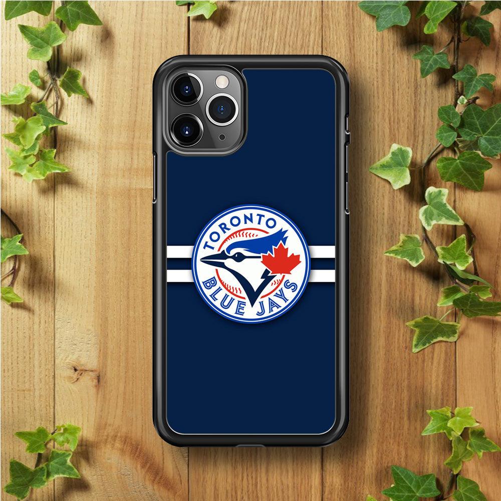 Baseball Toronto Blue Jays MLB 001 iPhone 11 Pro Max Case-Rubber / Black (2D Case)-Xtracase