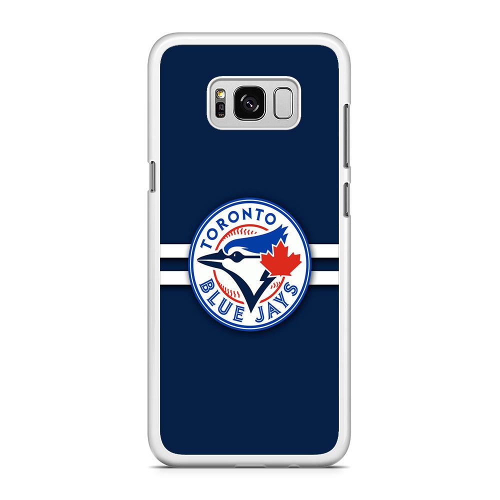 Baseball Toronto Blue Jays MLB 001 Samsung Galaxy S8 Case-Rubber / White (2D Case)-Xtracase