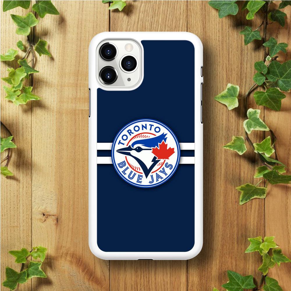 Baseball Toronto Blue Jays MLB 001 iPhone 11 Pro Max Case-Rubber / White (2D Case)-Xtracase