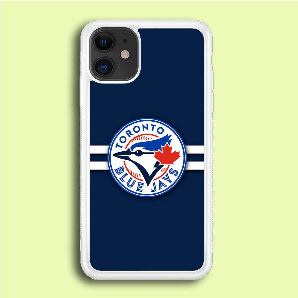 Baseball Toronto Blue Jays MLB 001 iPhone 12 Case-Rubber / White (2D Case)-Xtracase
