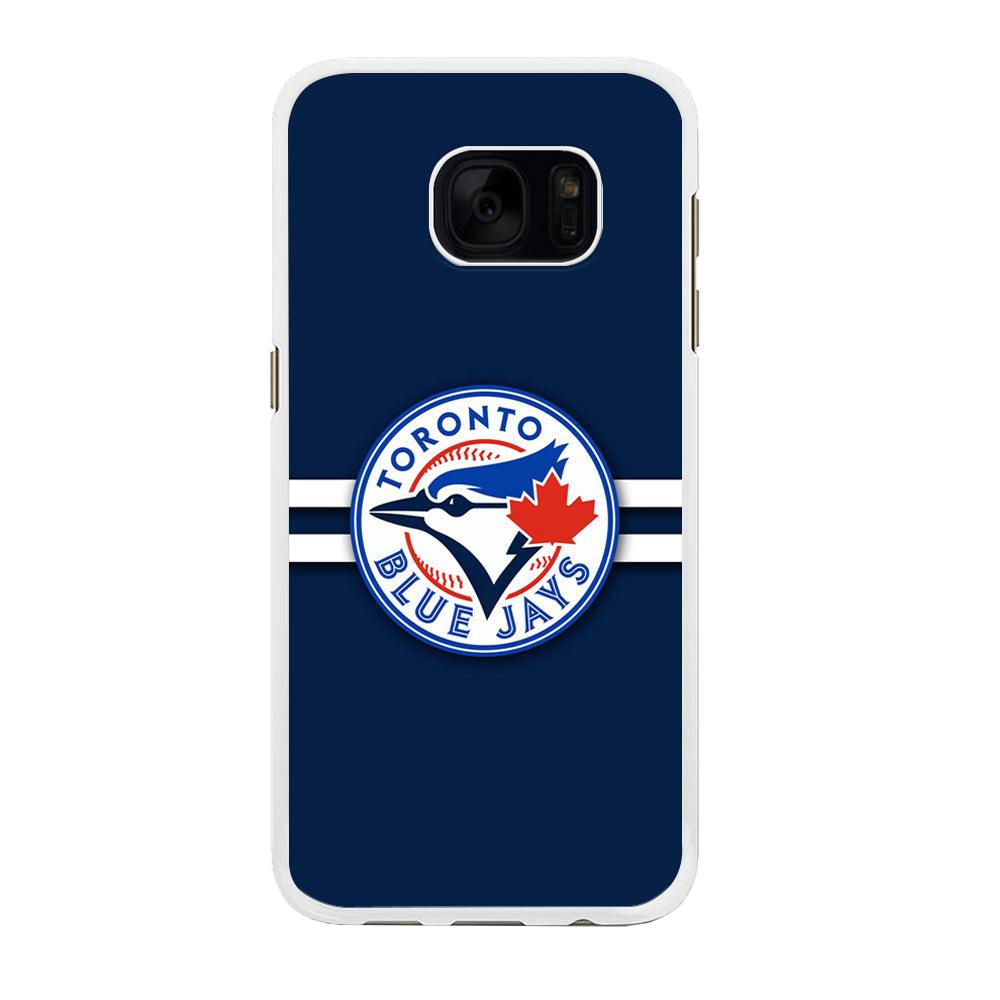 Baseball Toronto Blue Jays MLB 001 Samsung Galaxy S7 Edge Case-Rubber / White (2D Case)-Xtracase