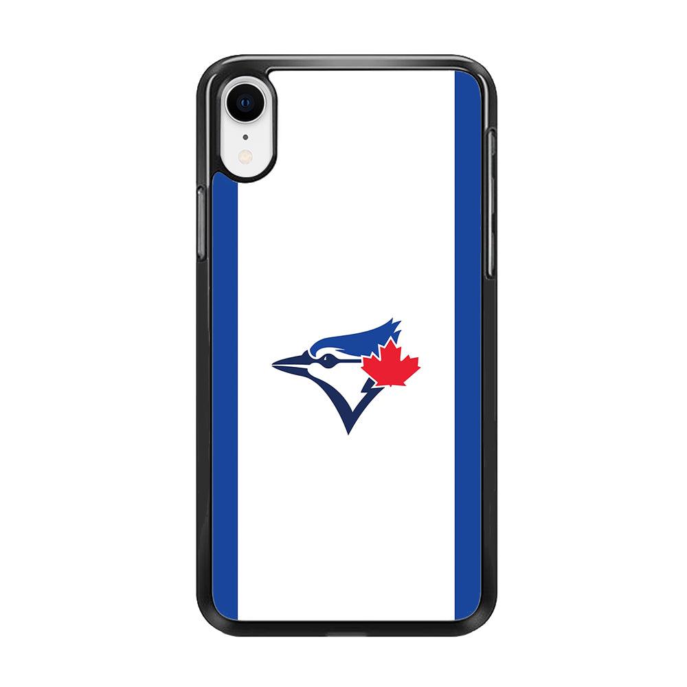 Baseball Toronto Blue Jays MLB 002 iPhone XR Case-Rubber / Black (2D Case)-Xtracase