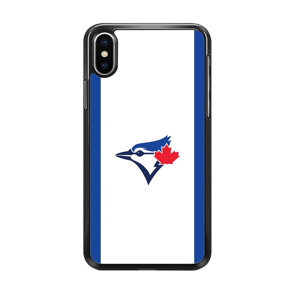 Baseball Toronto Blue Jays MLB 002 iPhone X Case-Rubber / Black (2D Case)-Xtracase