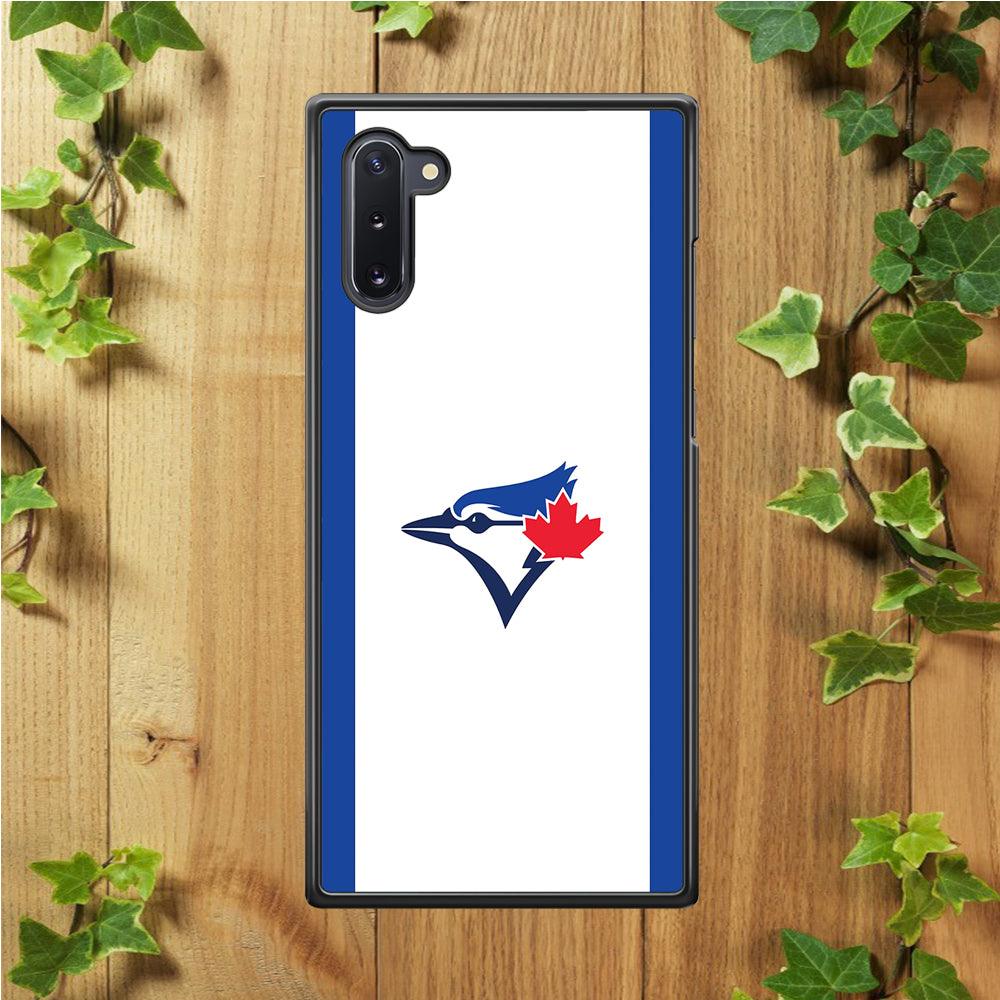 Baseball Toronto Blue Jays MLB 002 Samsung Galaxy Note 10 Case-Rubber / White (2D Case)-Xtracase