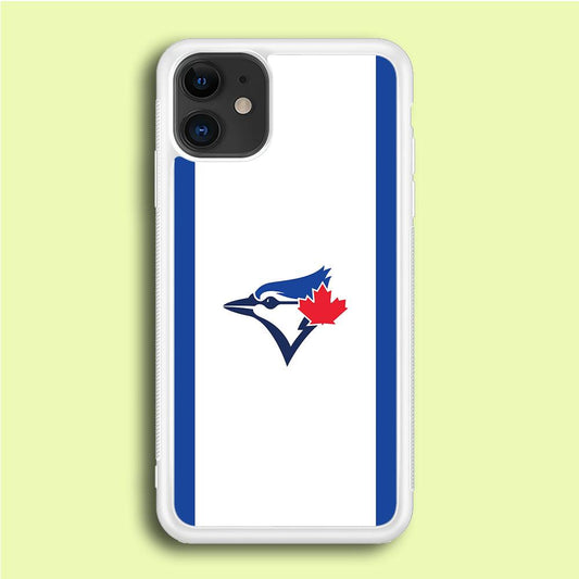 Baseball Toronto Blue Jays MLB 002 iPhone 12 Case-Rubber / White (2D Case)-Xtracase