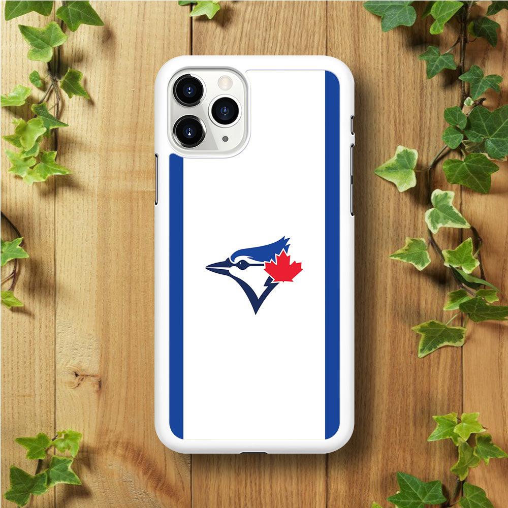 Baseball Toronto Blue Jays MLB 002 iPhone 11 Pro Max Case-Rubber / White (2D Case)-Xtracase