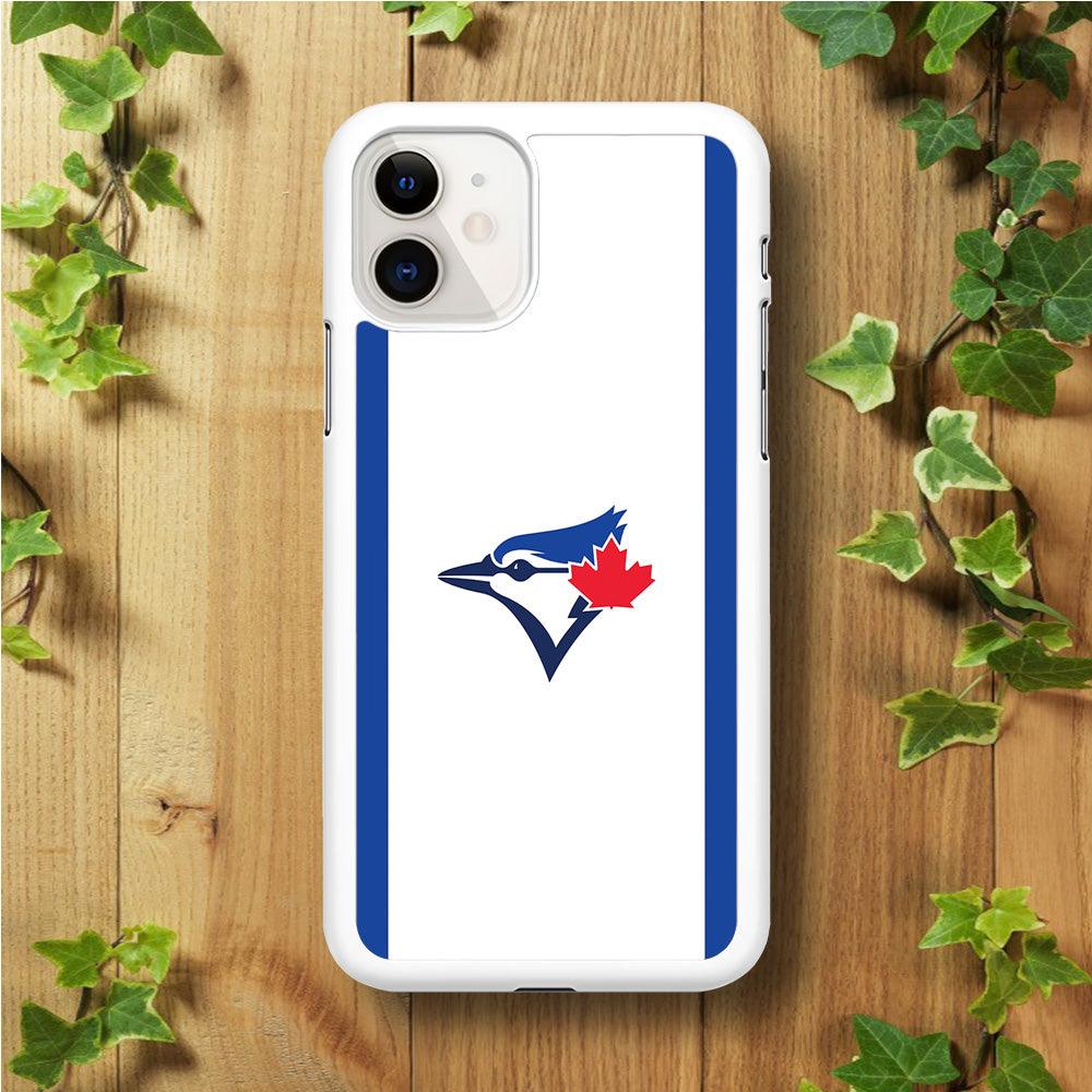 Baseball Toronto Blue Jays MLB 002 iPhone 11 Case-Rubber / White (2D Case)-Xtracase