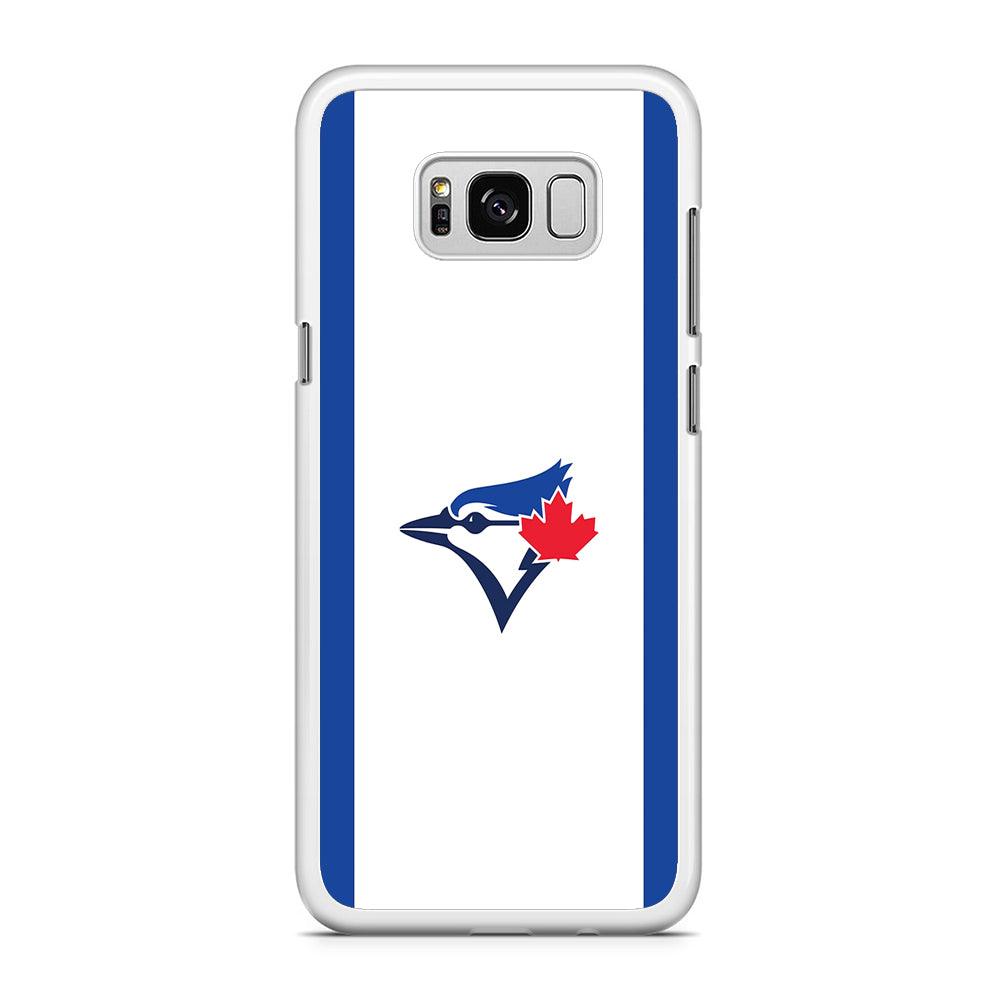 Baseball Toronto Blue Jays MLB 002 Samsung Galaxy S8 Case-Rubber / White (2D Case)-Xtracase