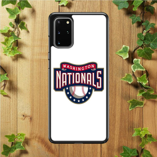 Baseball Washington Nationals MLB 001 Samsung Galaxy S20 Plus Case-Rubber / Black (2D Case)-Xtracase