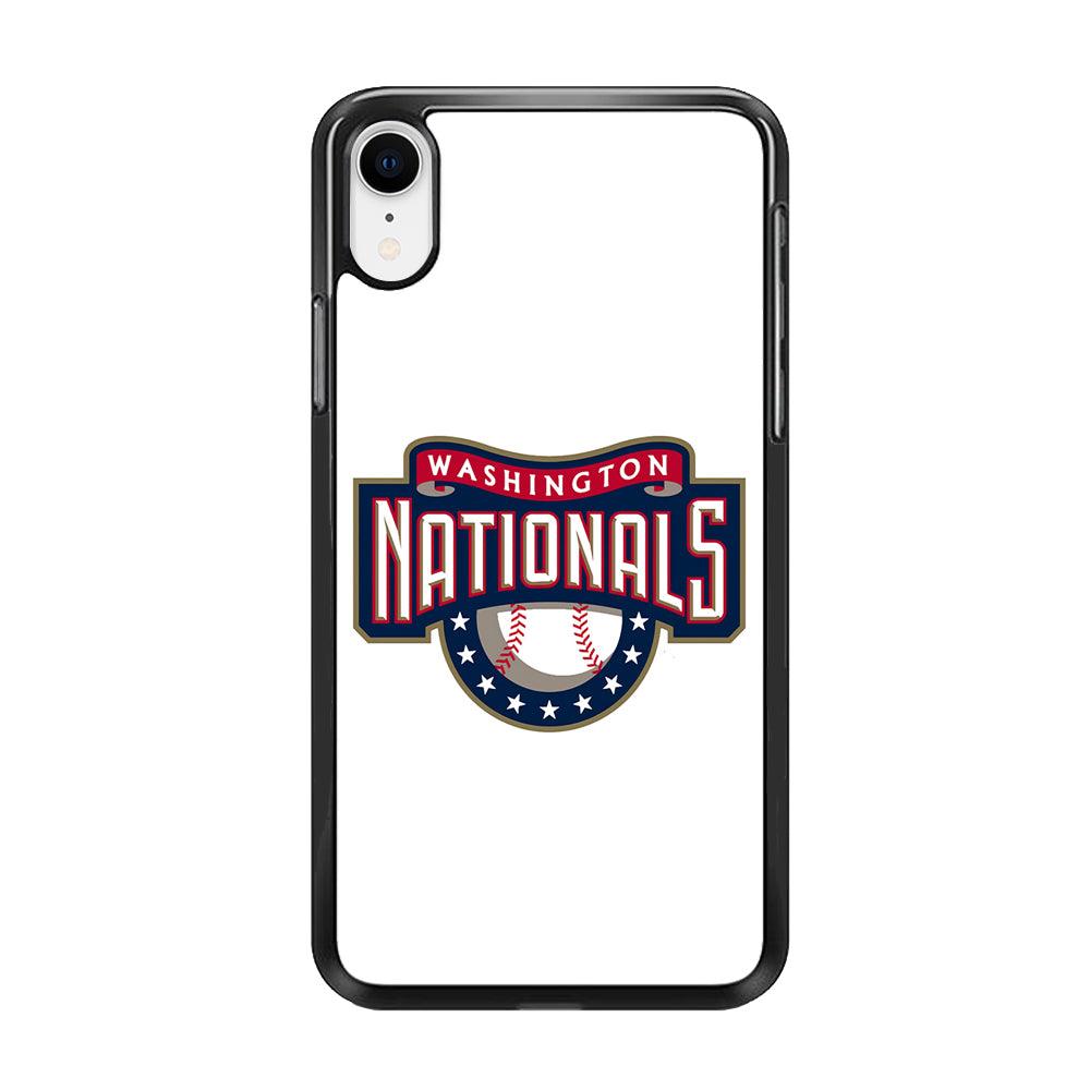 Baseball Washington Nationals MLB 001 iPhone XR Case-Rubber / Black (2D Case)-Xtracase