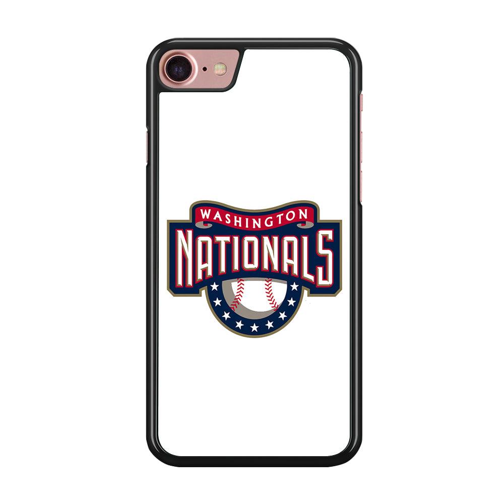 Baseball Washington Nationals MLB 001 iPhone 8 Case-Rubber / Black (2D Case)-Xtracase