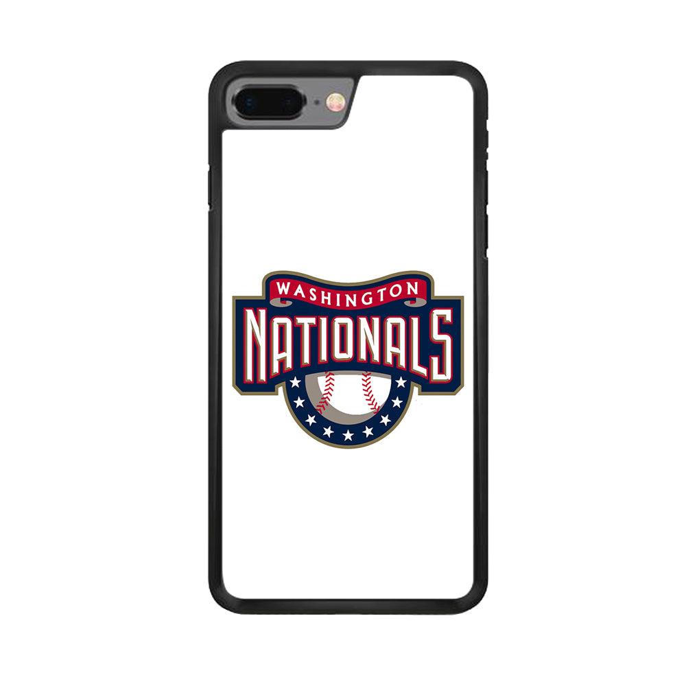 Baseball Washington Nationals MLB 001 iPhone 8 Plus Case-Rubber / Black (2D Case)-Xtracase