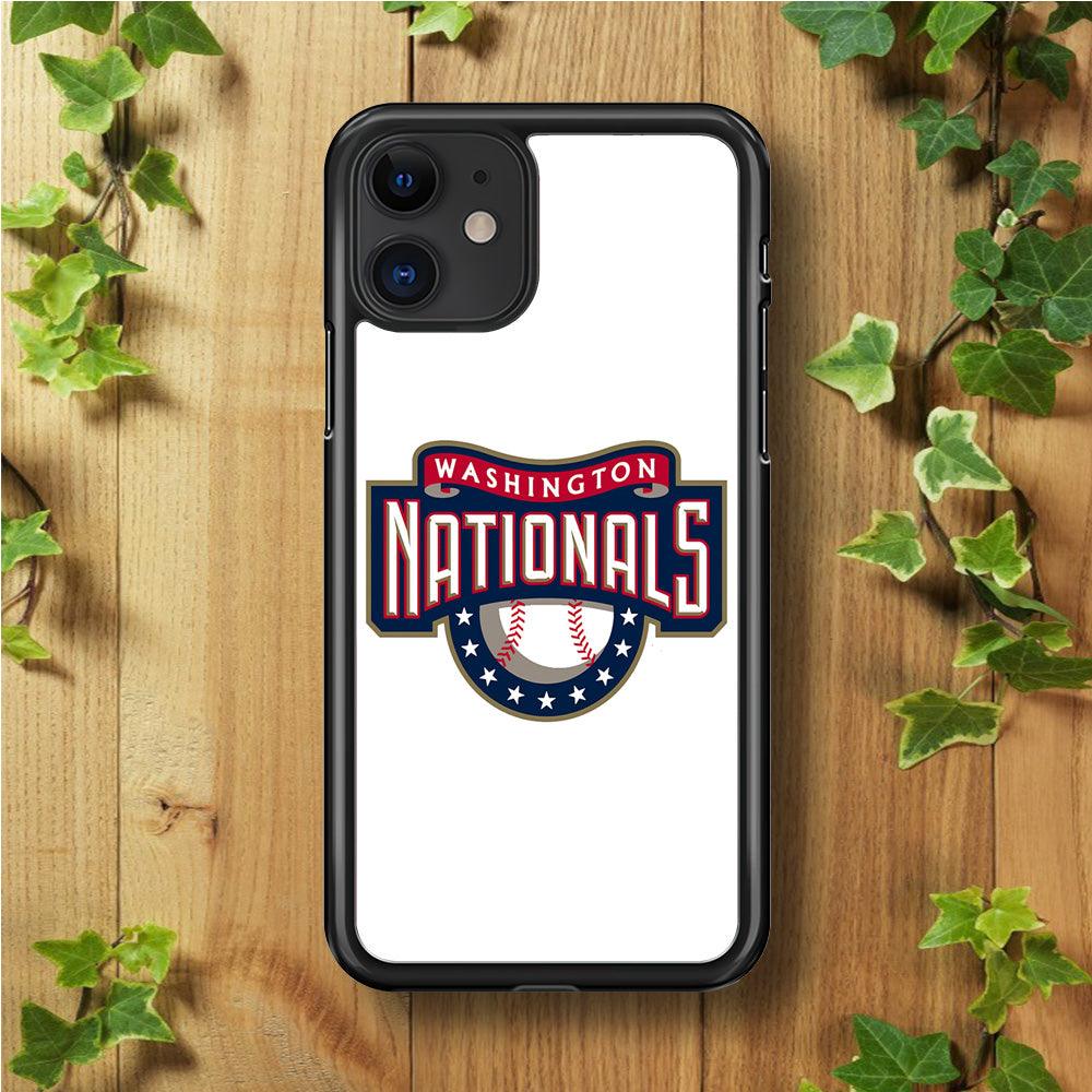 Baseball Washington Nationals MLB 001 iPhone 11 Case-Rubber / Black (2D Case)-Xtracase