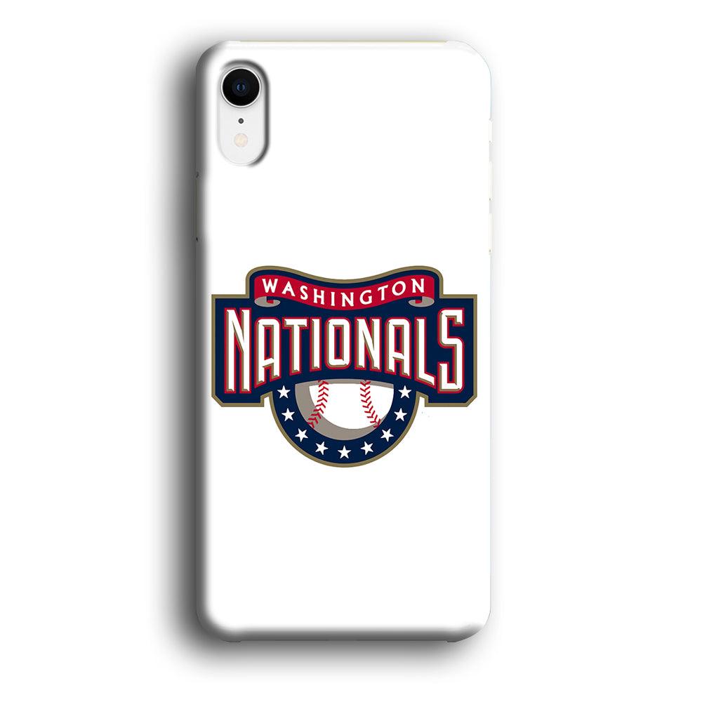 Baseball Washington Nationals MLB 001 iPhone XR Case-Plastic / Full Wrap (3D Case)-Xtracase