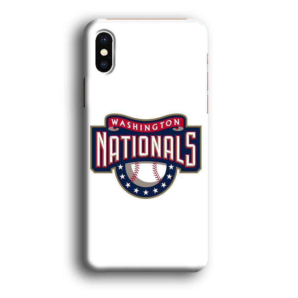 Baseball Washington Nationals MLB 001 iPhone X Case-Plastic / Full Wrap (3D Case)-Xtracase