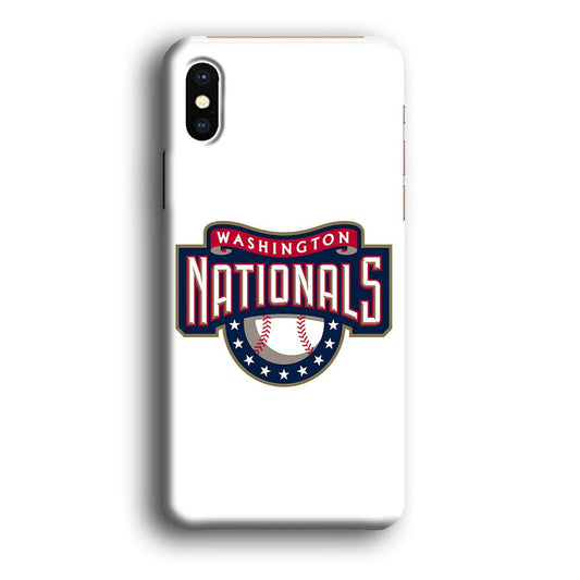 Baseball Washington Nationals MLB 001 iPhone X Case-Plastic / Full Wrap (3D Case)-Xtracase