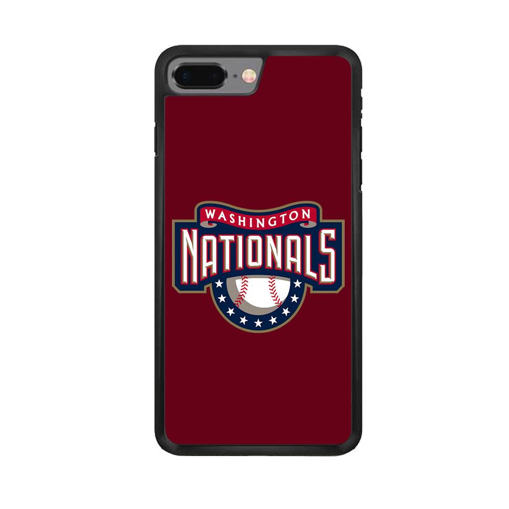 Baseball Washington Nationals MLB 002 iPhone 7 Plus Case-Rubber / Black (2D Case)-Xtracase