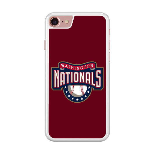 Baseball Washington Nationals MLB 002 iPhone SE 2020 Case-Rubber / Black (2D Case)-Xtracase