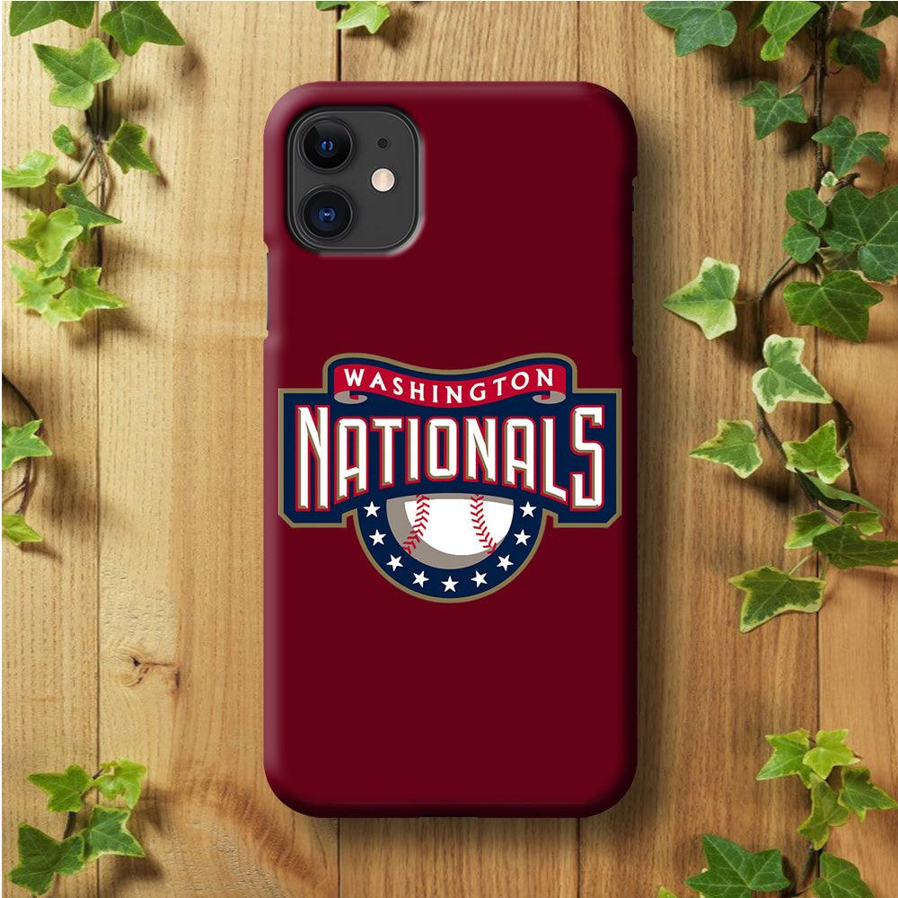 Baseball Washington Nationals MLB 002 iPhone 11 Case-Plastic / Full Wrap (3D Case)-Xtracase