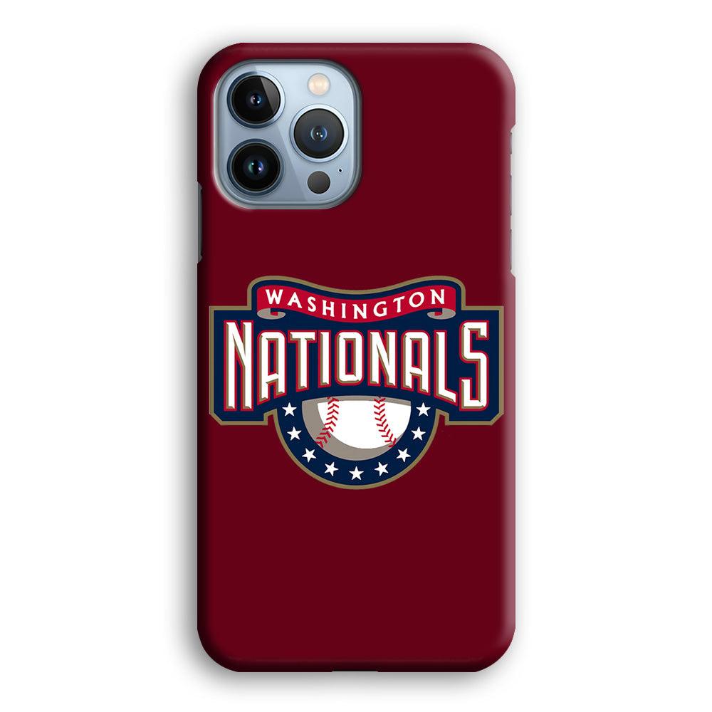 Baseball Washington Nationals MLB 002 iPhone 13 Pro Max Case-Plastic / Full Wrap (3D Case)-Xtracase