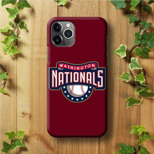Baseball Washington Nationals MLB 002 iPhone 11 Pro Max Case-Plastic / Full Wrap (3D Case)-Xtracase