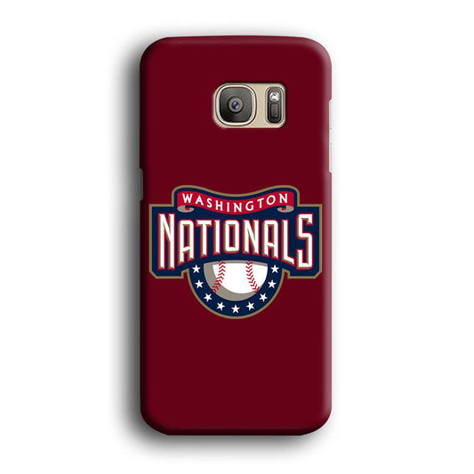 Baseball Washington Nationals MLB 002 Samsung Galaxy S7 Edge Case-Plastic / Full Wrap (3D Case)-Xtracase