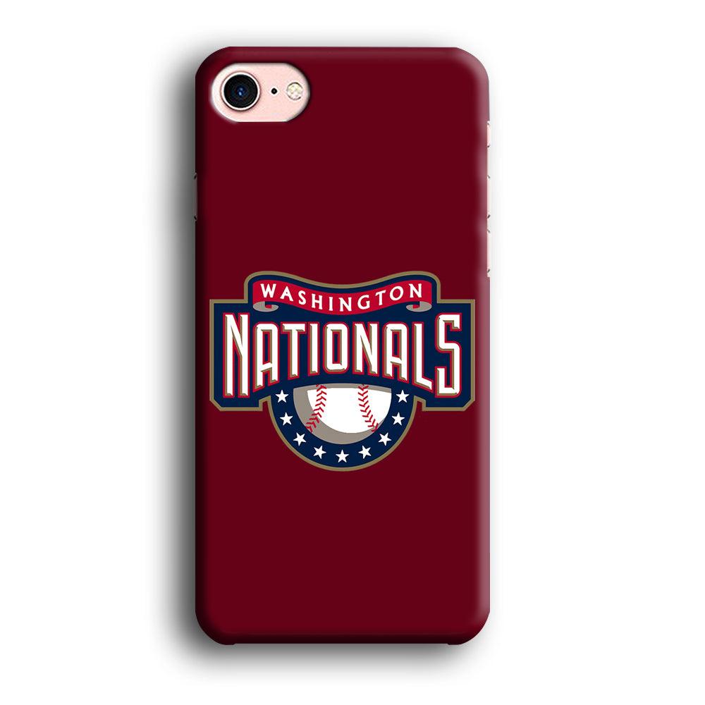 Baseball Washington Nationals MLB 002 iPhone 8 Case-Plastic / Full Wrap (3D Case)-Xtracase
