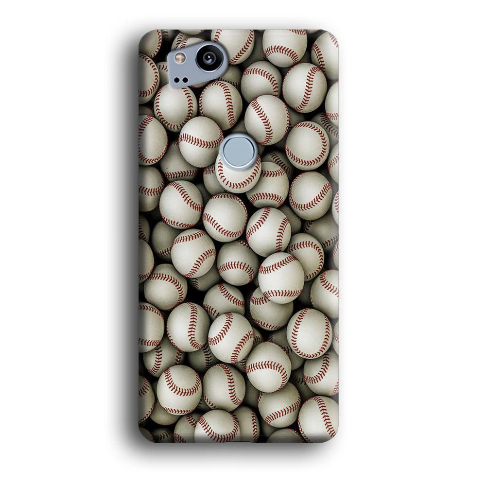 Baseball Ball Pattern Google Pixel 2 XL 3D Case-Xtracase