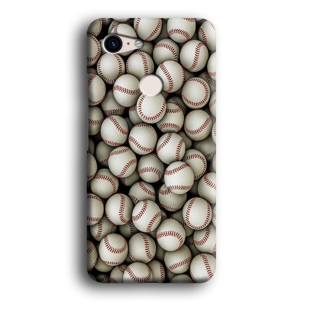 Baseball Ball Pattern Google Pixel 3 XL 3D Case-Xtracase