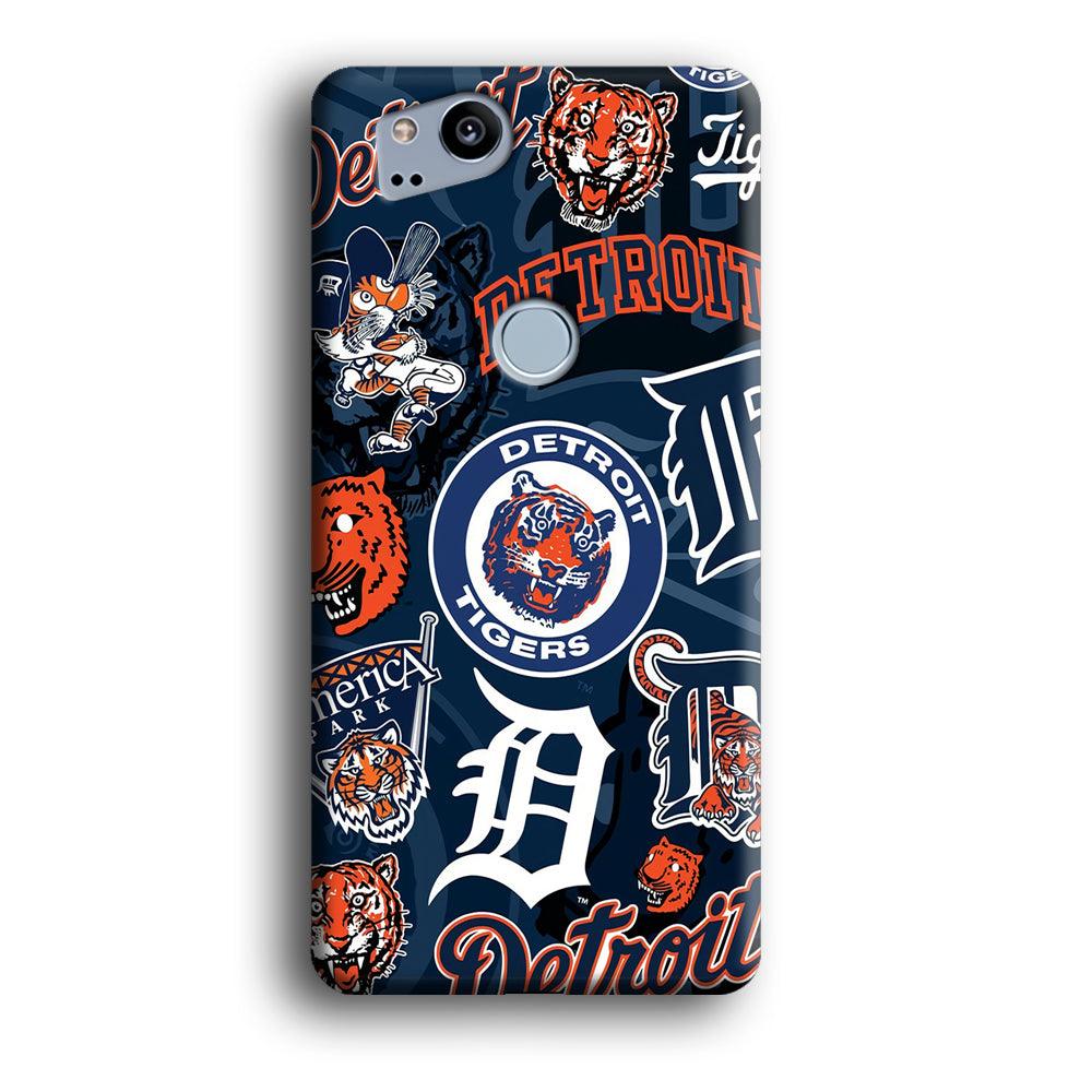 Baseball Detroit Tigers MLB 002 Google Pixel 2 3D Case-Xtracase