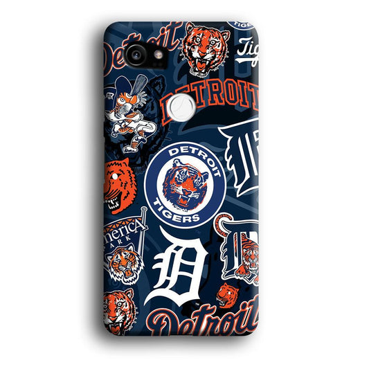 Baseball Detroit Tigers MLB 002 Google Pixel 2 XL 3D Case-Xtracase