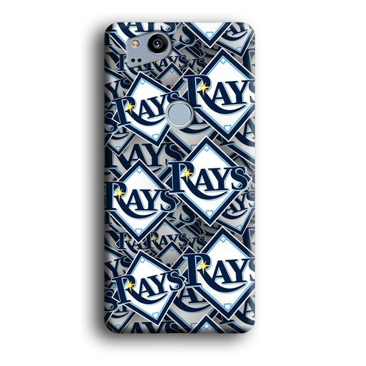 Baseball Tampa Bay Rays MLB 002 Google Pixel 2 3D Case-Xtracase