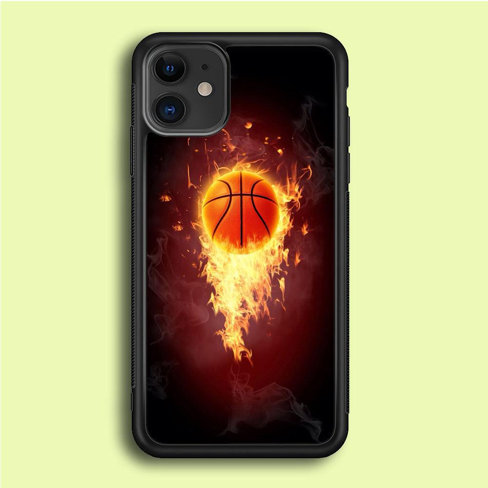 Basketball Art 001 iPhone 12 Mini Case-Rubber / Black (2D Case)-Xtracase