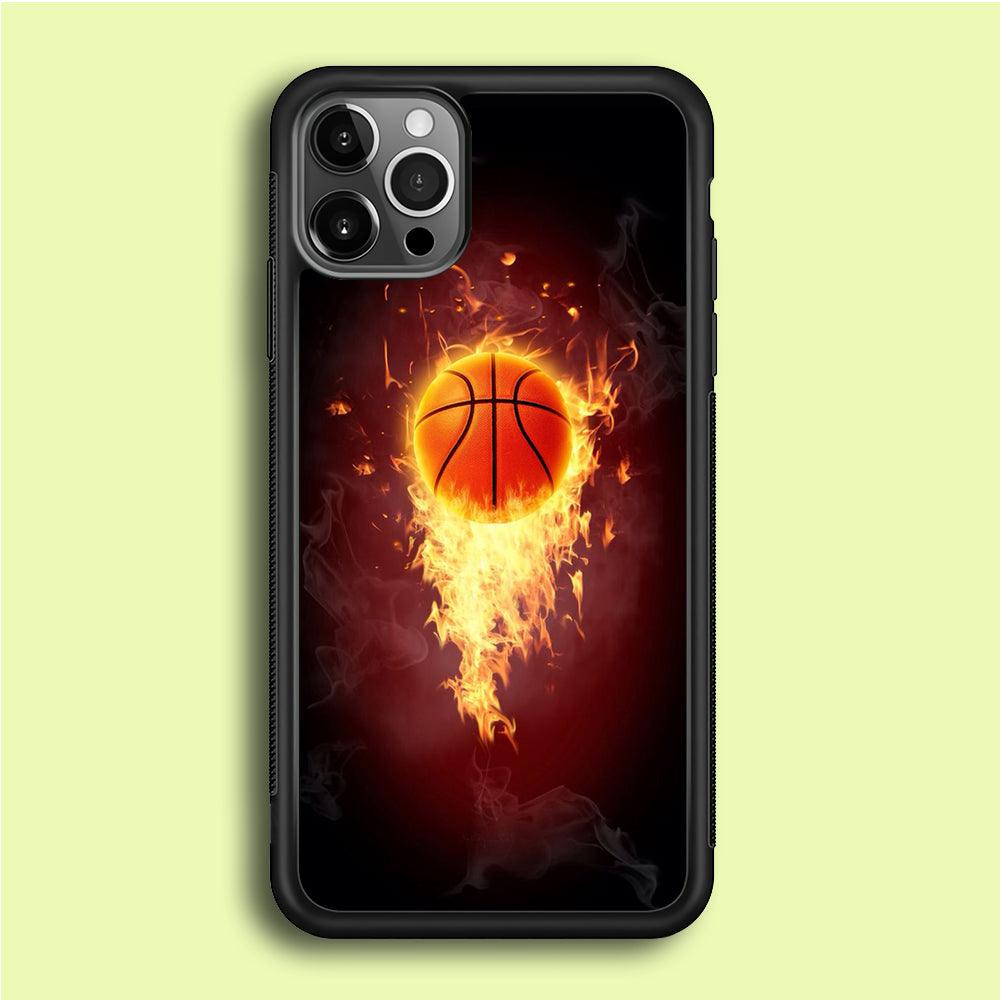Basketball Art 001 iPhone 12 Pro Case-Rubber / Black (2D Case)-Xtracase
