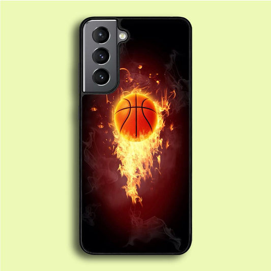 Basketball Art 001 Samsung Galaxy S21 Case-Rubber / Black (2D Case)-Xtracase