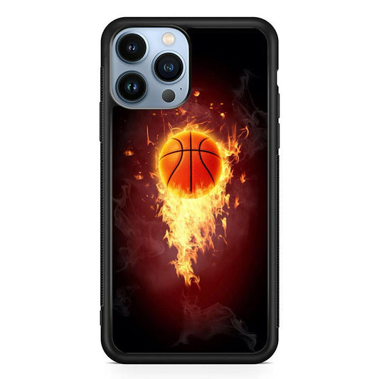 Basketball Art 001 iPhone 13 Pro Max Case-Rubber / Black (2D Case)-Xtracase