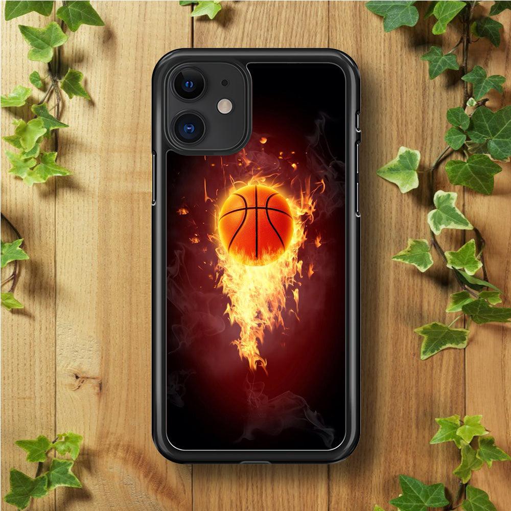 Basketball Art 001 iPhone 11 Case-Rubber / Black (2D Case)-Xtracase
