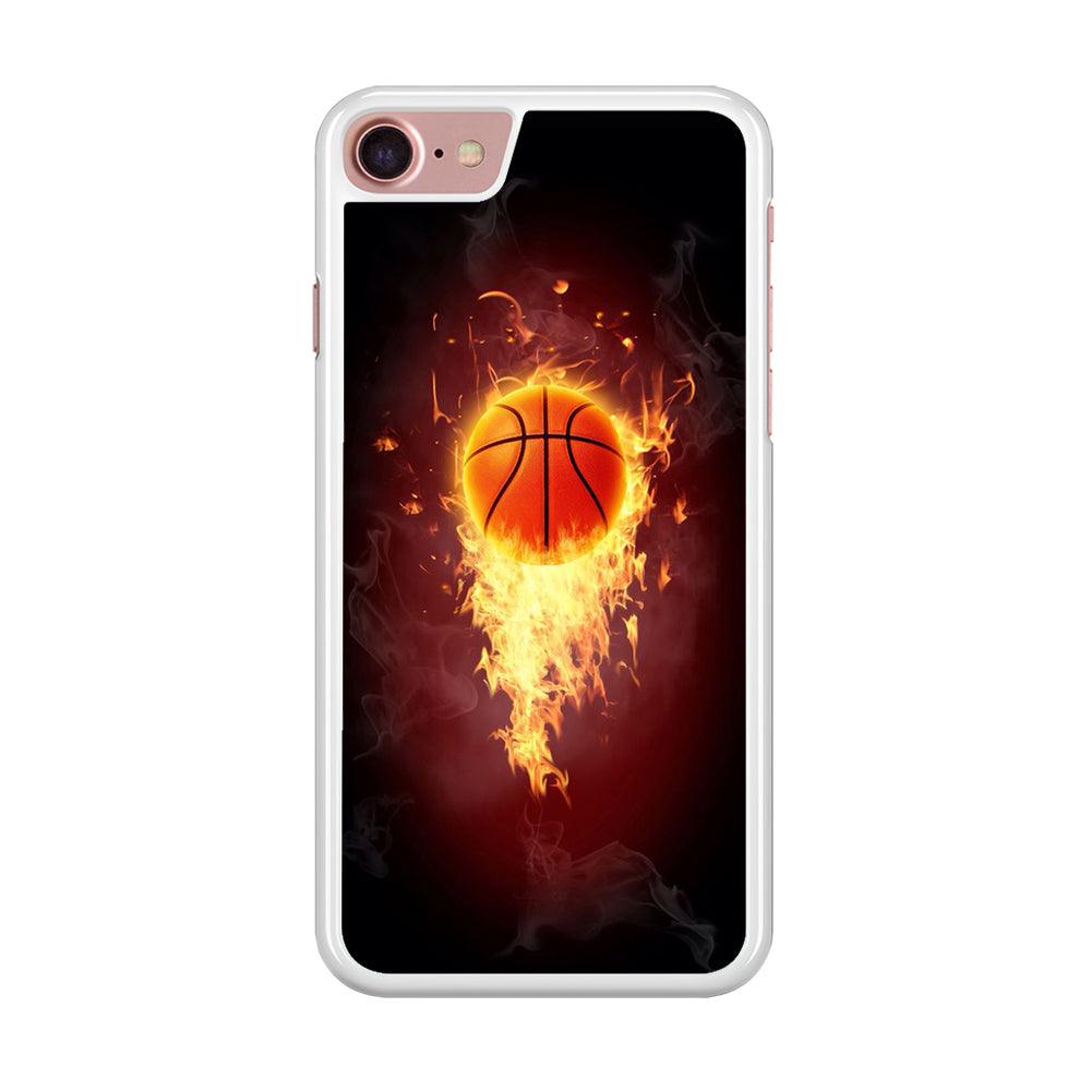 Basketball Art 001 iPhone SE 2020 Case-Rubber / White (2D Case)-Xtracase
