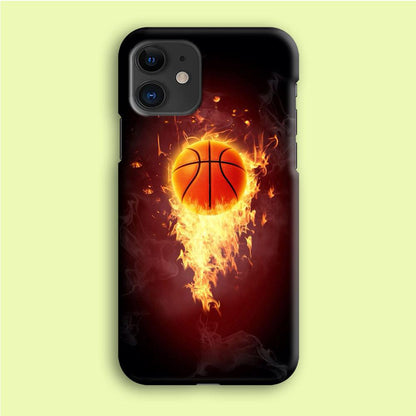 Basketball Art 001 iPhone 12 Case-Rubber / Black (2D Case)-Xtracase