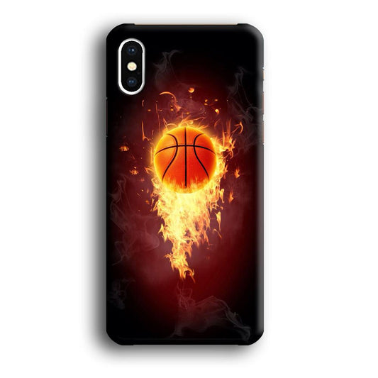 Basketball Art 001 iPhone Xs Case-Plastic / Full Wrap (3D Case)-Xtracase