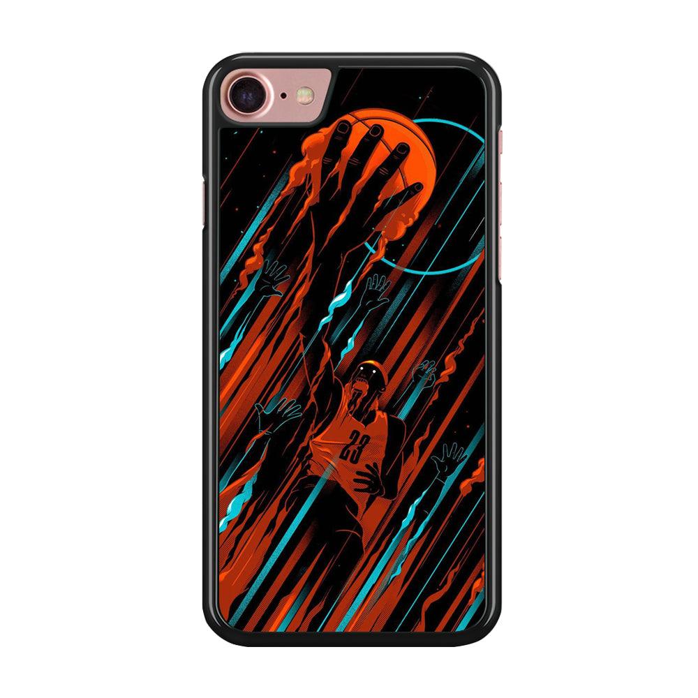 Basketball Art 003 iPhone SE 2020 Case-Rubber / Black (2D Case)-Xtracase